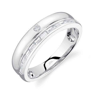 Maharaja Collection Baguette Diamond Band in 18K White Gold (0.32ct)