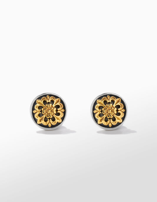 Maharaja Collection Sterling and 18K Yellow Gold Earrings