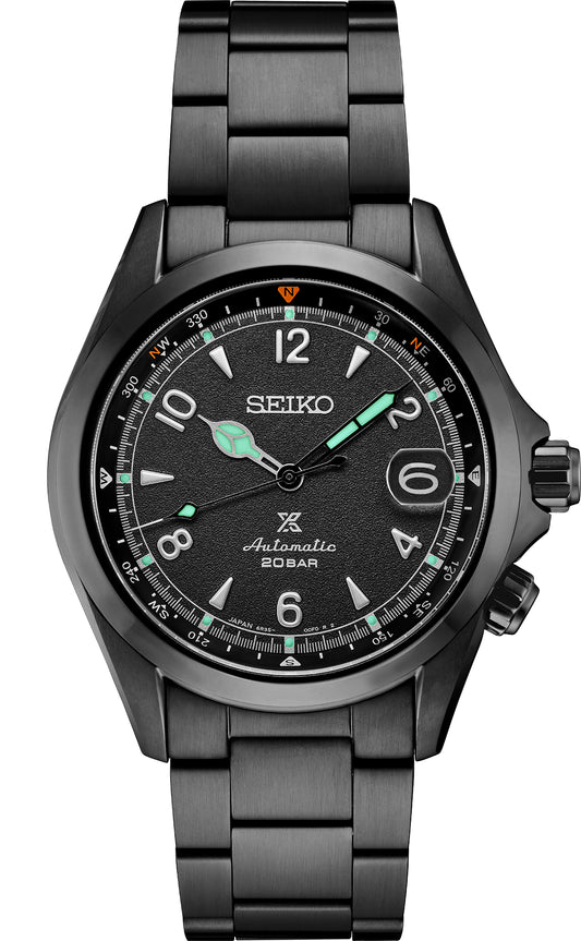 Seiko Prospex Alpinist Black HC Automatic Black Dial Watch in Stainless Steel