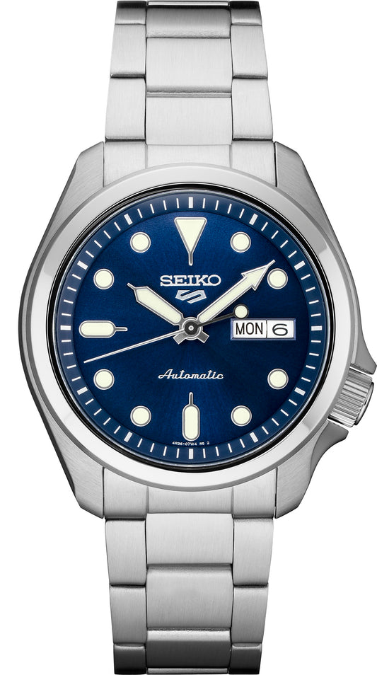 Seiko 5 Sports 42mm Blue Dial Automatic Watch in Stainless Steel