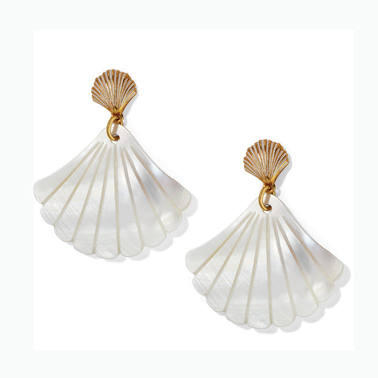 Maharaja Collection Mother Of Pearl Shell Post Earrings