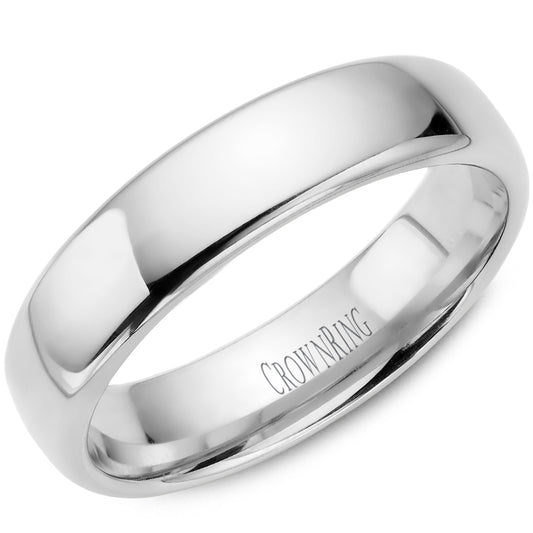 Maharaja Collection Supreme High Polish Comfort Fit Traditional Band in 14K White Gold