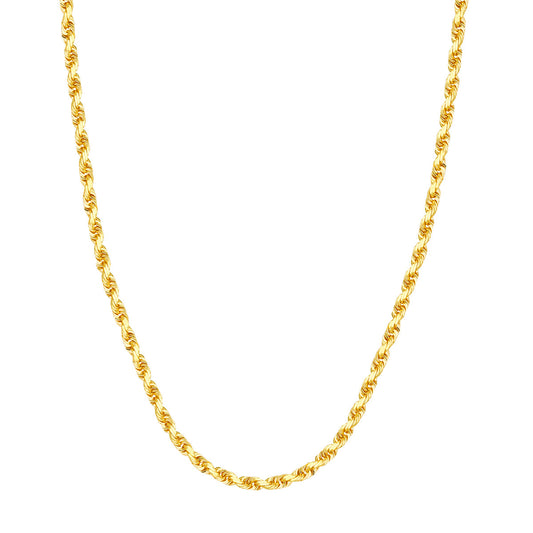 Maharaja Collection 4.4mm D/C Rope Chain with Lobster Lock, 24"