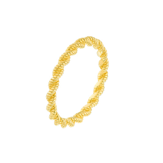 Maharaja Collection Cable Pattern Ring in 14K Yellow Gold