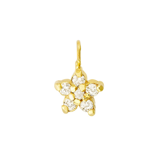 Maharaja Collection Diamond Star Charm Pendant in 14K Yellow Gold (0.05ctw)