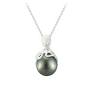 Maharaja Collection Tahitian Pearl Octopus Pendant in 14K White Gold (0.01ct)