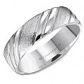 Maharaja Men's Carved Top Fly Diamond Wedding Band in 14K White Gold (0.05tcw)