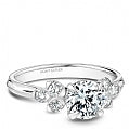 Maharaja Collection Round Diamond Semi-Mount Engagement Ring in 14K White Gold (0.28ct)
