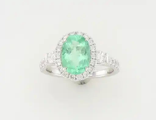Maharaja Collection PARAIBA and Diamond Ring in 18K White Gold (2.67ctw)