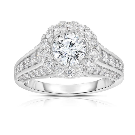Maharaja Collection Fancy Color Diamond Ring with Enhanced Diamonds in 14K White Gold (2.20ctw)
