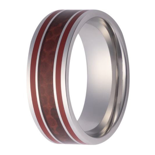 Maharaja Collection FSU Garnet & Gold Epoxy Inlay Football Leather Cobalt Ring in Other Metal