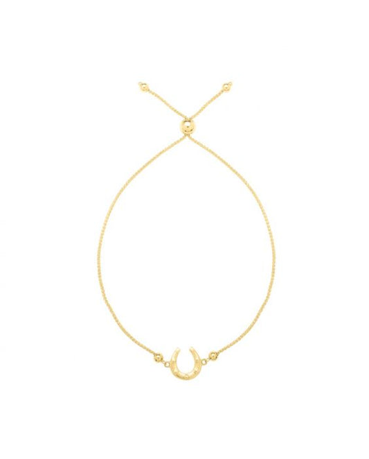 Maharaja Collection Horseshoe Bolo Bracelet in 14K Yellow Gold