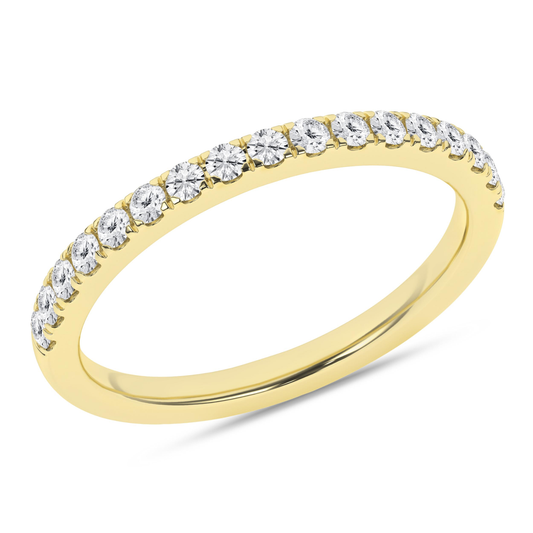 Maharaja Collection Round and Baguette Lab Grown Diamond Wedding Band in 14K Yellow Gold (0.33tcw)