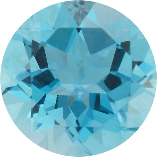 8mm Round Natural Blue Topaz