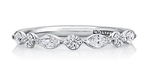 Maharaja Collection Round Diamond Wedding Band in 14K White Gold (0.43tcw)