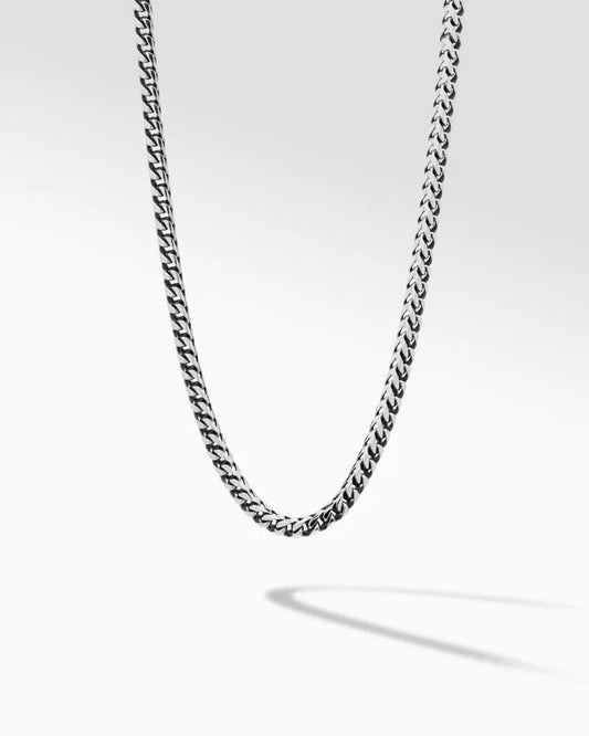 Maharaja Collection Men's Sterling Silver Woven Chain Necklace in 18