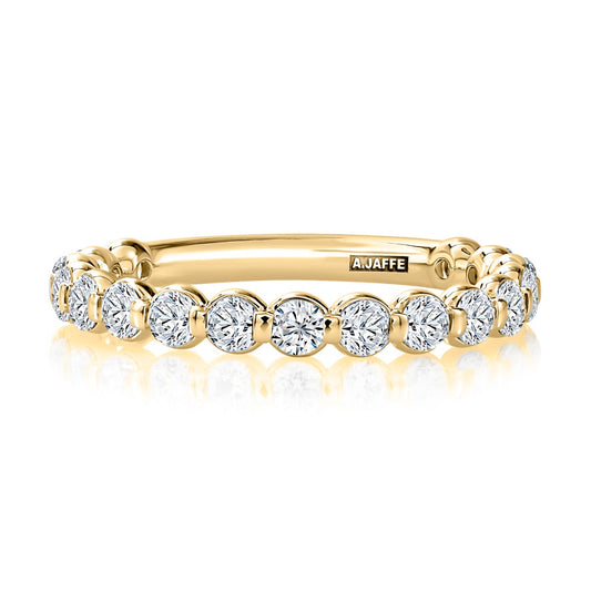 Maharaja Collection Round Diamond 8mm Pavé Band in 14Kt Yellow Gold (0.55ctw)