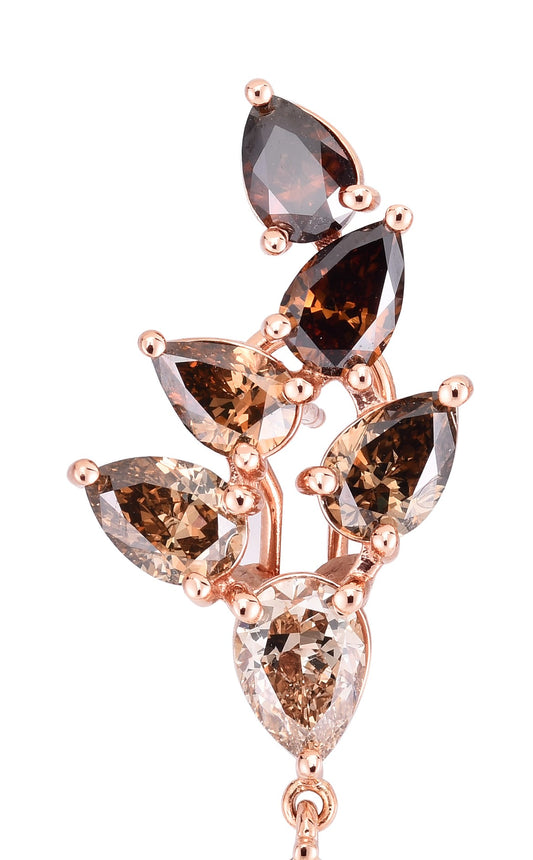 Maharaja Collection Fancy Color Diamond Pendant Necklace in 14K Pink Gold (3.49ctw)