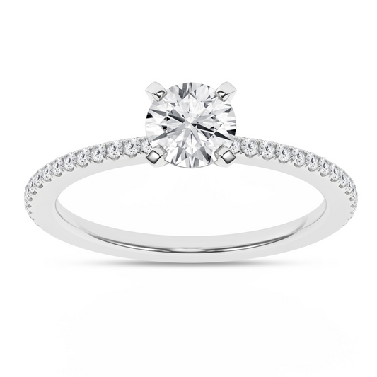 Maharaja Collection Round Lab Grown Engagement Ring in 1.15ctw (1.19ct)