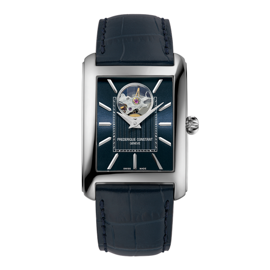 Maharaja Collection 34.4mm Blue Men's Classic Automatic Heart Beat Watch with Leather Strap