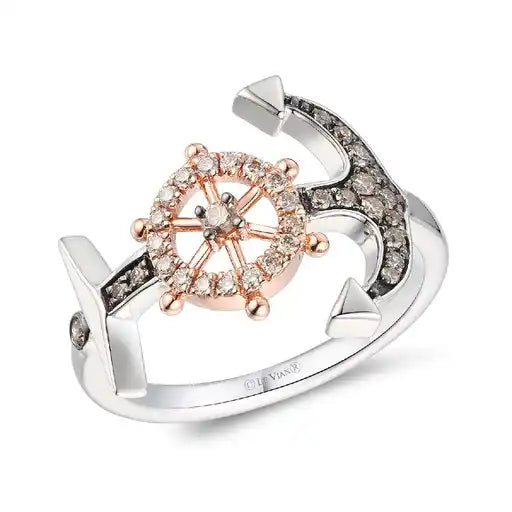 Maharaja Collection Diamond Fashion Ring in 14Kt Two-Tone Gold (0.29ctw)