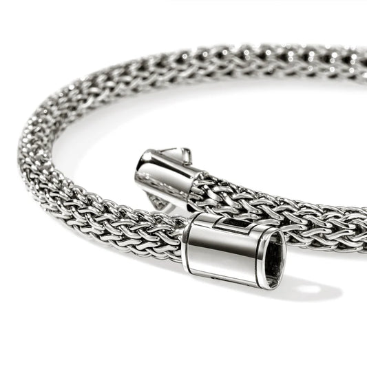 Icon Silver 5mm Extra Small Bracelet with Pusher Clasp, Size UM
