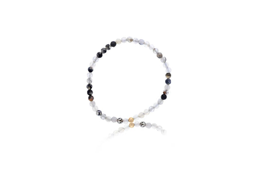 Maharaja Collection Faceted Fire Agate Bracelet in Gold Filled (4mm)