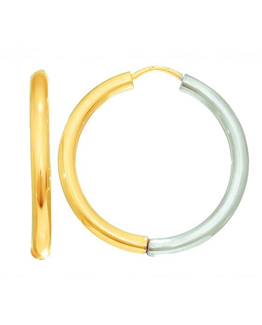 Maharaja Collection Reversible Hoop Earring in 14K Gold