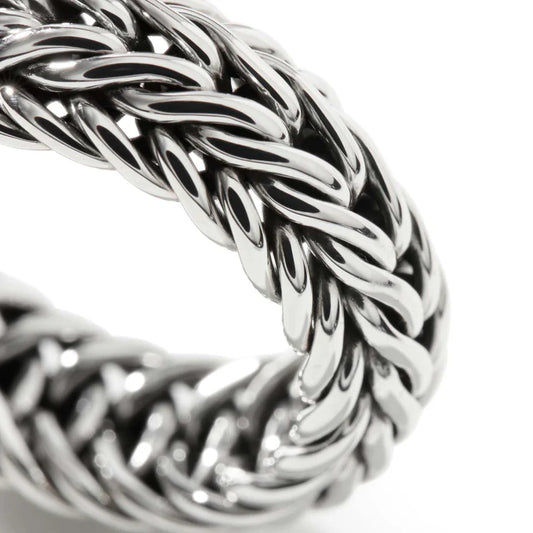 Icon Chevron Silver 9mm Band Ring, Size 8 in Silver