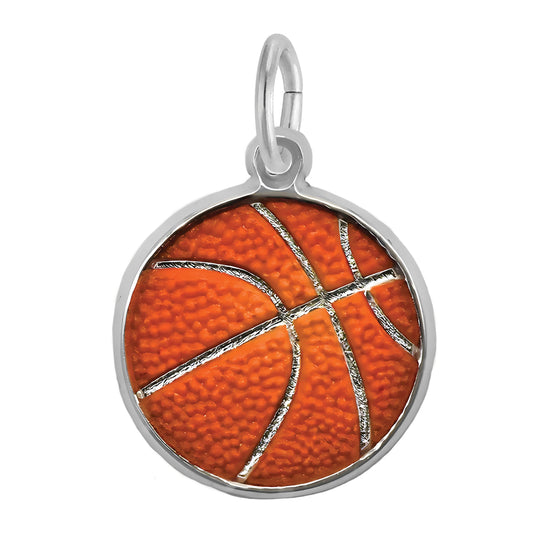 Maharaja Collection Basketball Charm in Sterling Silver