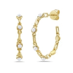 Maharaja Collection Fresh Water Pearl Earrings in 14K Yellow Gold