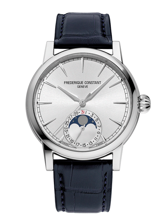 Frederique Constant 40mm Classic Moonphase Date Watch in Stainless Steel
