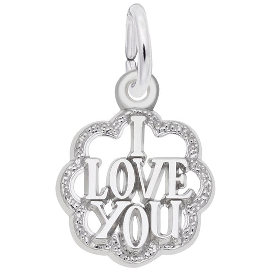 Maharaja Collection Rembrandt Charms I-Love-You Pendant Necklace in Sterling Silver