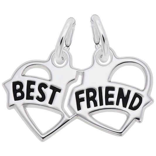 Maharaja Collection BEST FRIENDS Charm in Sterling Silver