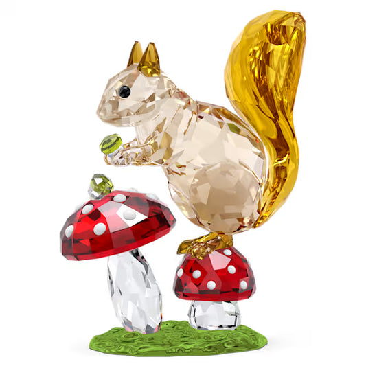 Maharaja Collection Idyllia Squirrel and Mushrooms Figurine in Vivid Colors