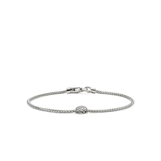 Essentials Diamond Pave 1.8mm Bracelet with Lobster Clasp (0.15ctw) in Silver