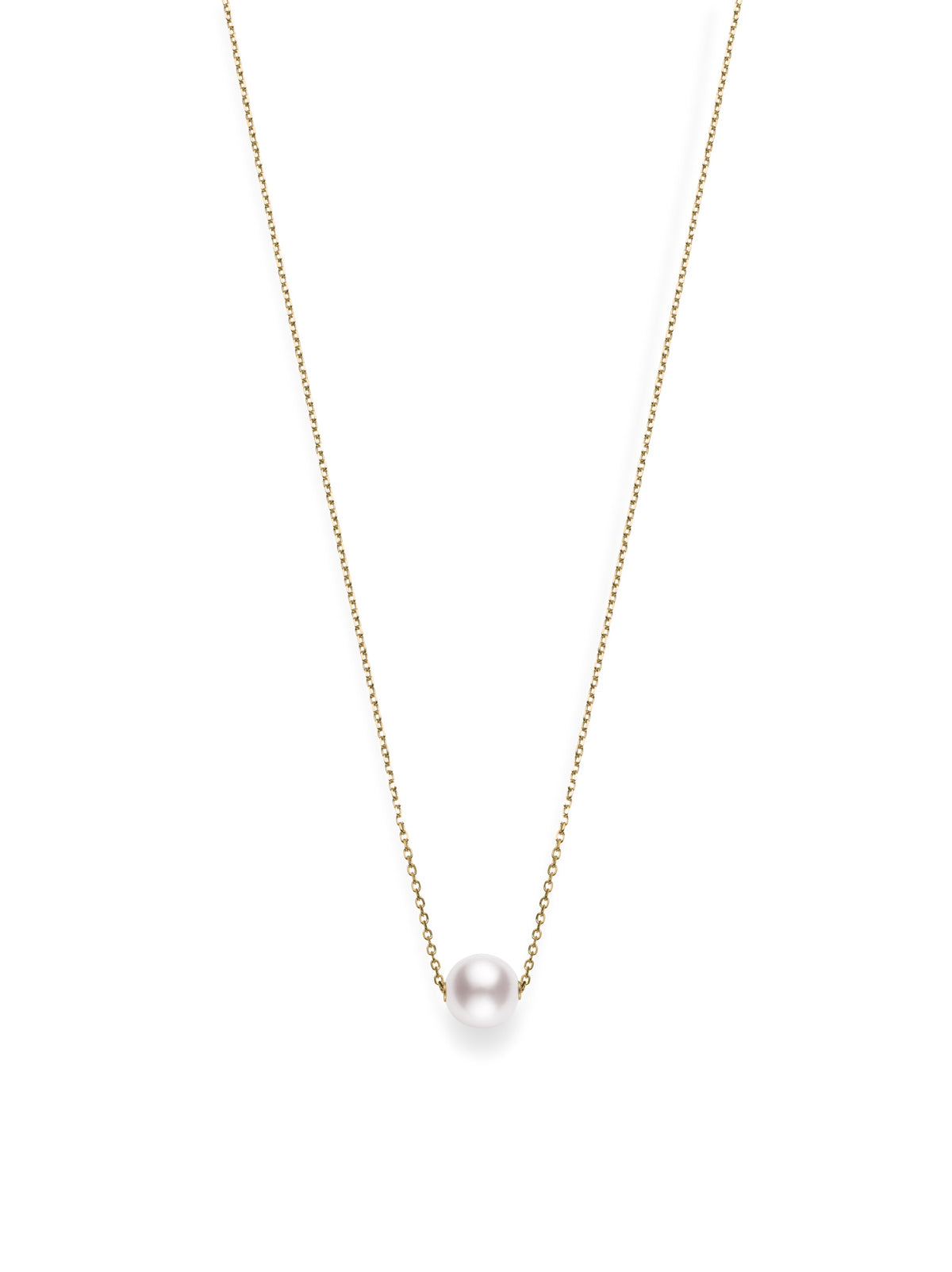 Mikimoto Akoya Cultured Pearl Pendant Necklace in 18K Yellow Gold (A+)