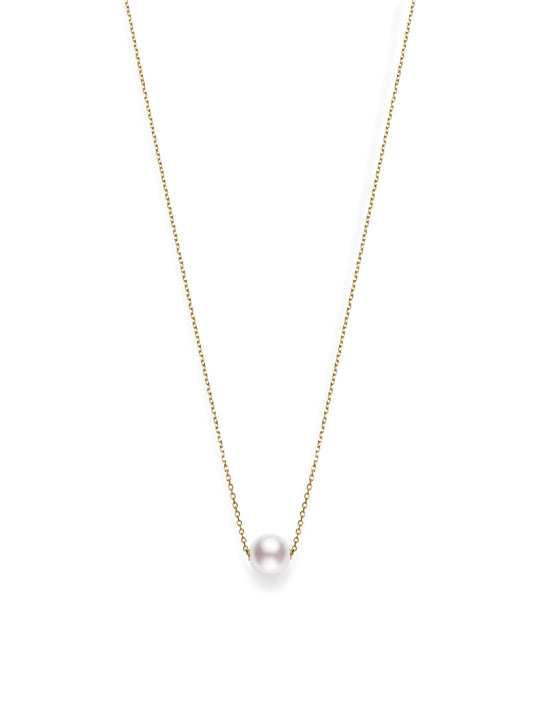Mikimoto Akoya Cultured Pearl Pendant Necklace in 18K Yellow Gold (A+)