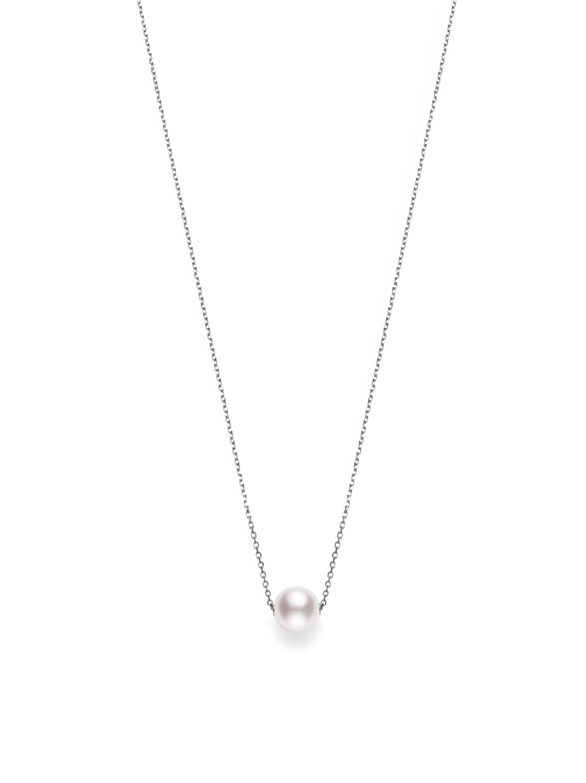 Mikimoto Akoya Cultured Pearl Pendant Necklace in 18K White Gold (8mm)