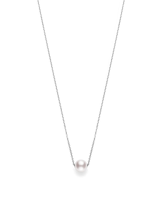 Mikimoto Akoya Cultured Pearl Pendant Necklace in 18K White Gold (8mm)