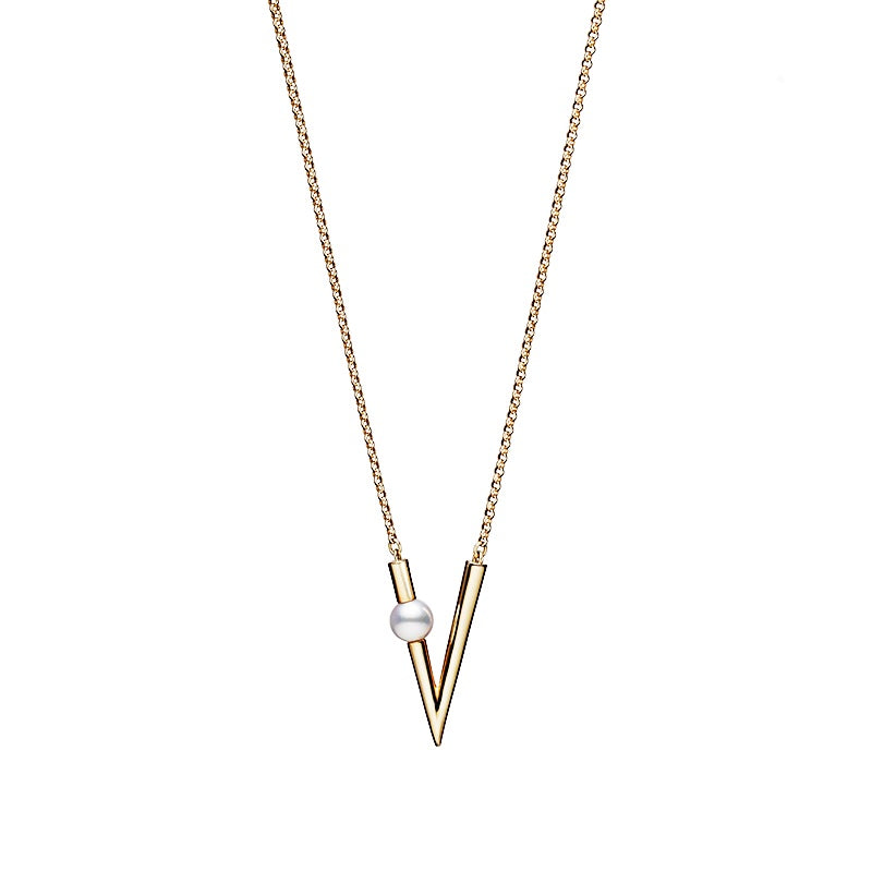 Mikimoto Akoya Cultured Pearl Pendant Necklace in 18K Yellow Gold