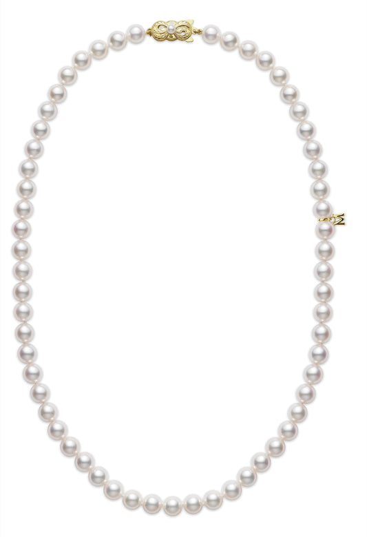 Mikimoto Princess 18" Akoya Cultured Pearl Strand Necklace – 18Kt Yellow Gold Clasp