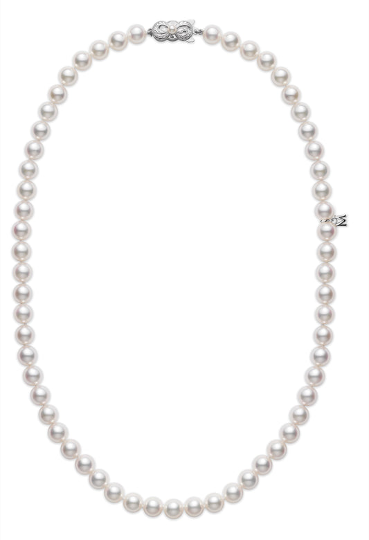Mikimoto A Choker Necklace in 18K White Gold