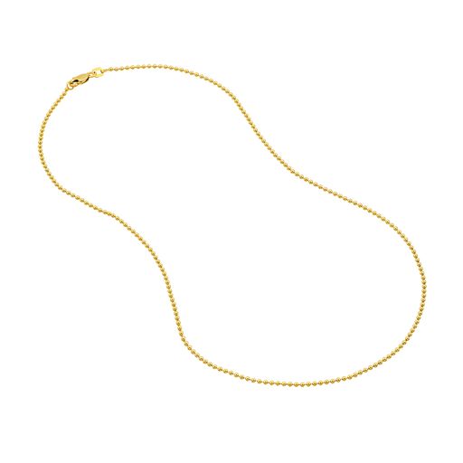 Maharaja Collection 1.50mm Bead Chain Necklace in 14K Yellow Gold, 20"