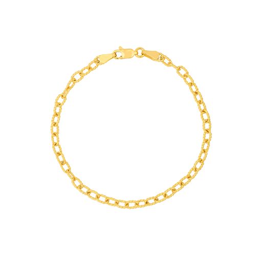 Maharaja Collection Textured Forzentina Bracelet in 14K Yellow Gold (3.80mm)