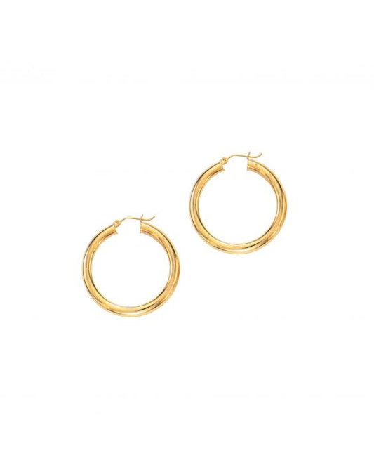 Maharaja Collection Hoop Earrings in 14K Yellow Gold