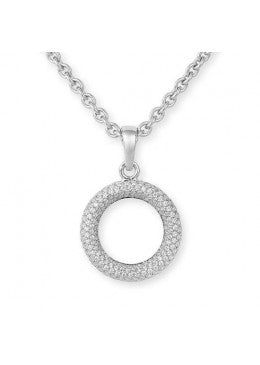 Maharaja Collection Round Diamond Pendant in 14K White Gold (1.14ctw)