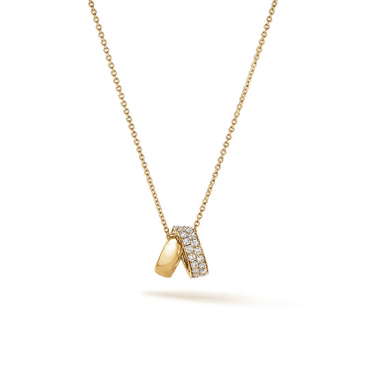 Maharaja Collection Inside Out Spiral Diamond Pendant Necklace with 0.44ctw Diamonds in 18K Yellow Gold (0.44ctw)